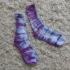 Hand tie dyed socks